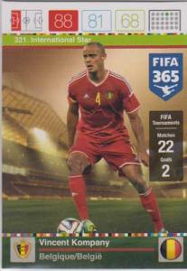 International Star, 2015-16 Adrenalyn FIFA 365 #321 Vincent Kompany