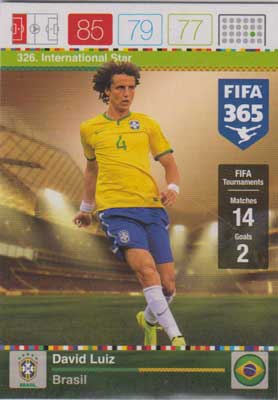 International Star, 2015-16 Adrenalyn FIFA 365 #326 David Luiz