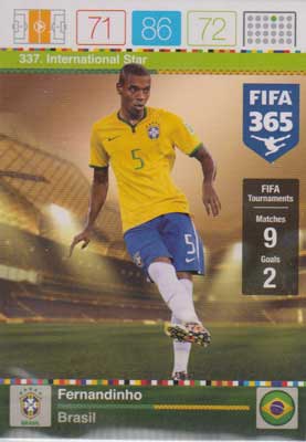 International Star, 2015-16 Adrenalyn FIFA 365 #337 Fernandinho