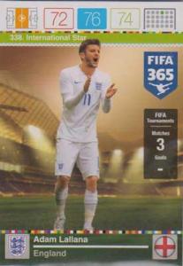 International Star, 2015-16 Adrenalyn FIFA 365 #338 Adam Lallana