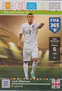 International Star, 2015-16 Adrenalyn FIFA 365 #340 Jack Wilshere