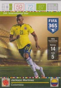 International Star, 2015-16 Adrenalyn FIFA 365 #344 Jackson Martinez