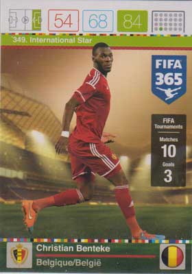 International Star, 2015-16 Adrenalyn FIFA 365 #349 Christian Benteke