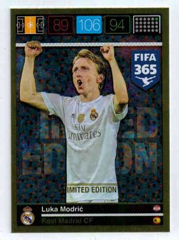 Limited Edition, 2015-16 Adrenalyn FIFA 365 Luka Modric