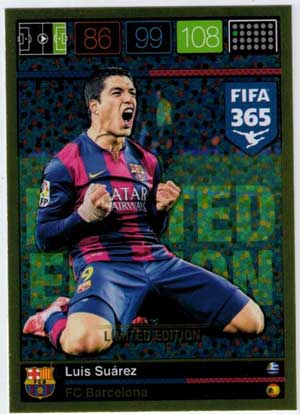 Limited Edition, 2015-16 Adrenalyn FIFA 365 Luis Suarez