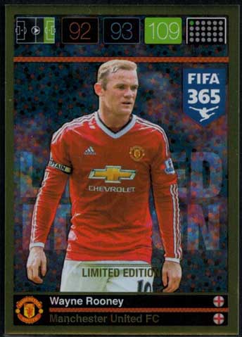 Limited Edition, 2015-16 Adrenalyn FIFA 365 Wayne Rooney