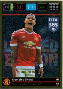 XXL Limited Edition, 2015-16 Adrenalyn FIFA 365 Memphis Depay XXL