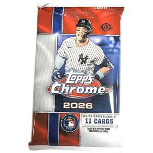 FÖRKÖP: 1st JUMBO Paket 2026 Topps Chrome Baseball MLB JUMBO Hobby (11 Kort) (Preliminär release 22 juli 2026)