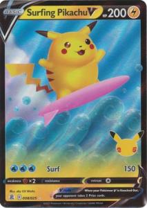 Celebrations - Surfing Pikachu V - 8/25 - Ultra Rare