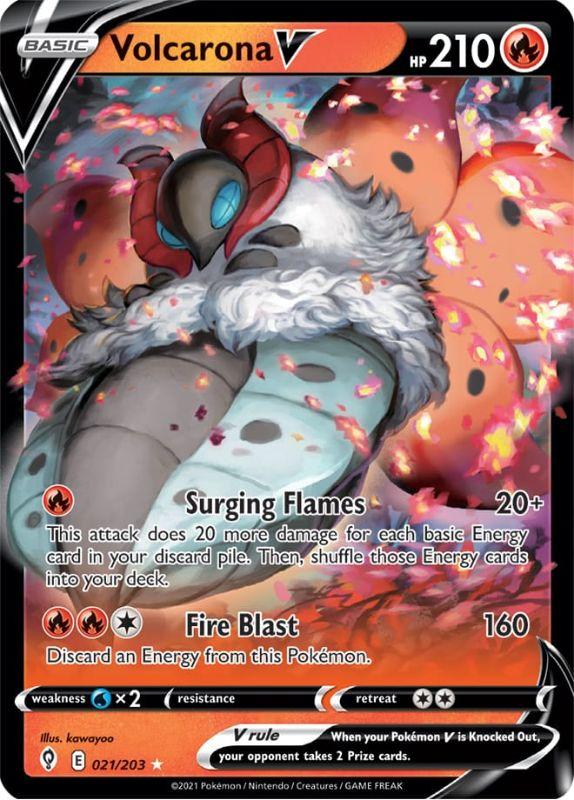 SWSH7 - Evolving Skies - 021/203 - Volcarona V – Rare