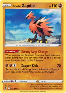 SWSH7 - Evolving Skies - 082/203 - Galarian Zapdos - Holo Rare