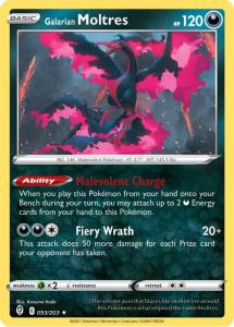 SWSH7 - Evolving Skies - 093/203 - Galarian Moltres - Holo Rare