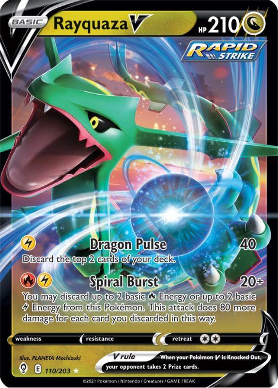 SWSH7 - Evolving Skies - 110/203 - Rayquaza V – Rare