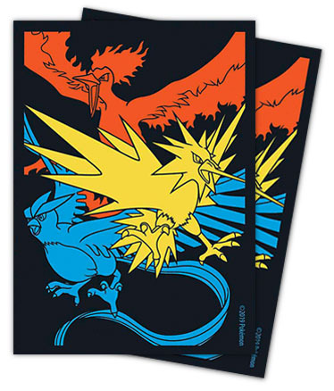 S&M Hidden Fates Moltres & Zapdos & Articuno 65ct Standard Sized Sleeves (From the Elite Trainer Box)