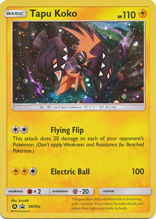 Pokemon Sun & Moon Promos Tapu Koko - SM30a - Promo