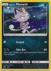 Pokemon Sun & Moon Promos Alolan Meowth - SM43 - Holo Promo