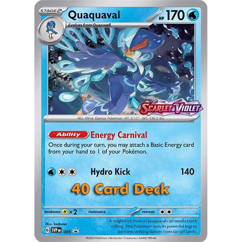 Pokemon, SEALED Build & Battle Scarlet & Violet (SV1) 40-korts lek med Quaquaval [SVP005]