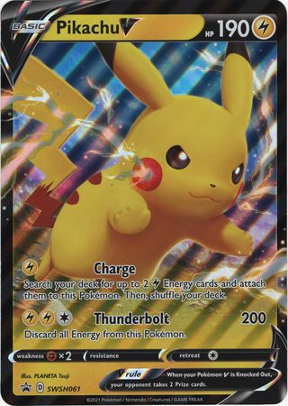 JUMBO Pokemon Sw&Sh Promo - Pikachu V - SWSH061 - JUMBO Promo (Large card)