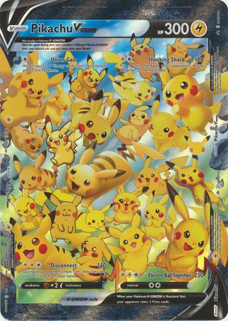 JUMBO Pokemon Sw&Sh Promo – Pikachu V-Union - JUMBO Promo (Stort kort)