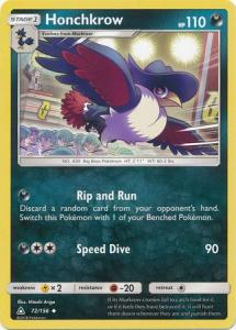 SM Ultra Prism Honchkrow 072/156  Uncommon