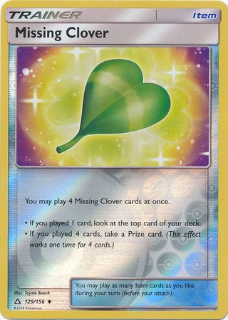 SM Ultra Prism Missing Clover 129/156 Reverse Uncommon