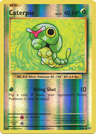 XY12 Evolutions, Caterpie - 3/108 - Common Reverse Holo