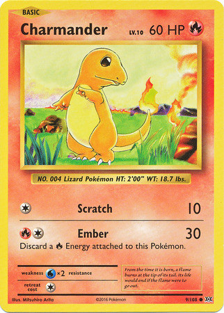 XY12 Evolutions, Charmander - 9/108 - Common