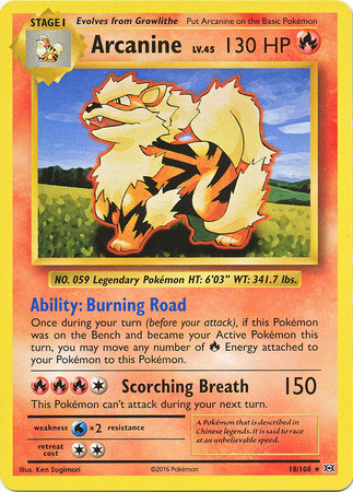 XY12 Evolutions, Arcanine - 18/108 - Rare