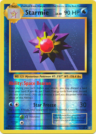 XY12 Evolutions, Starmie - 31/108 - Rare Reverse Holo