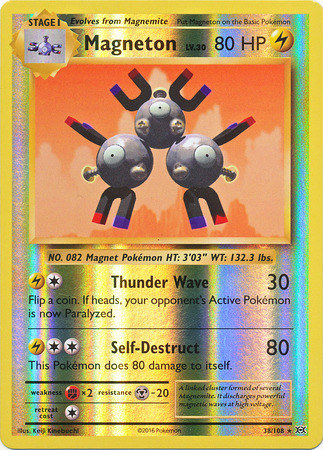 XY12 Evolutions, Magneton - 38/108 - Holo Rare Reverse Holo