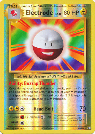 XY12 Evolutions, Electrode - 40/108 - Rare Reverse Holo