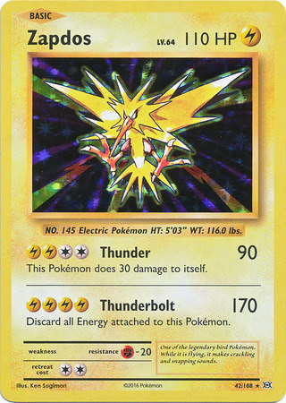 XY12 Evolutions, Zapdos - 42/108 - Holo Rare