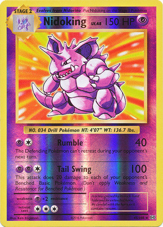 XY12 Evolutions, Nidoking - 45/108 - Holo Rare Reverse Holo