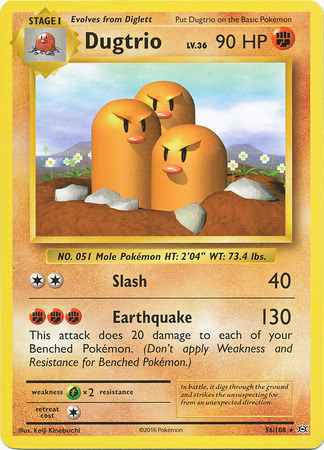 XY12 Evolutions, Dugtrio - 56/108 - Rare