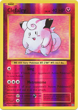 XY12 Evolutions, Clefairy - 63/108 - Holo Rare Reverse Holo