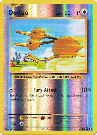 XY12 Evolutions, Doduo - 69/108 - Common Reverse Holo