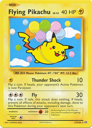 XY12 Evolutions, Flying Pikachu - 110/108 - Secret Rare