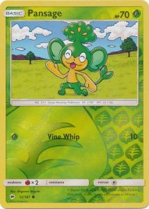 SM Burning Shadows, Pansage - 12/147 - Common - Reverse Holo