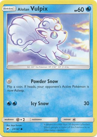 SM Burning Shadows, Alolan Vulpix - 27/147 - Common