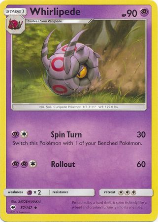 SM Burning Shadows, Whirlipede - 57/147 - Uncommon