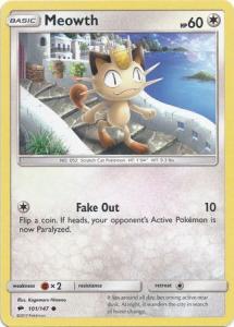 SM Burning Shadows, Meowth - 101/147 - Common