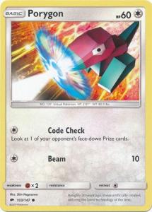SM Burning Shadows, Porygon - 103/147 - Common