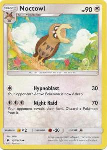 SM Burning Shadows, Noctowl - 107/147 - Uncommon