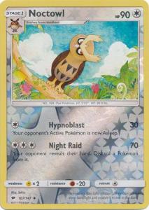 SM Burning Shadows, Noctowl - 107/147 - Uncommon - Reverse Holo