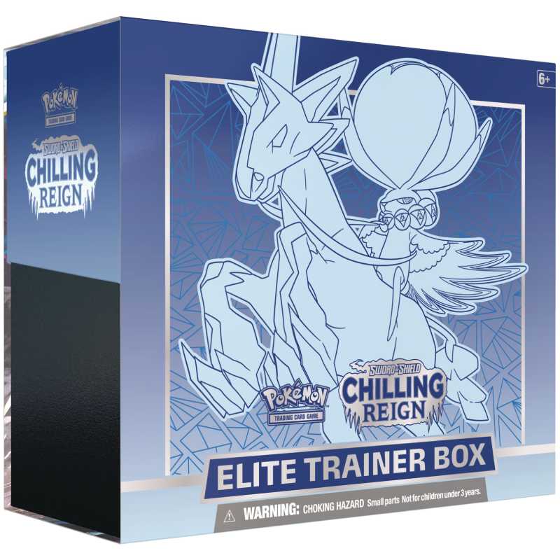 Pokémon, Sword & Shield 6: Chilling Reign, Elite Trainer Box: Ice Rider Calyrex [Blå]