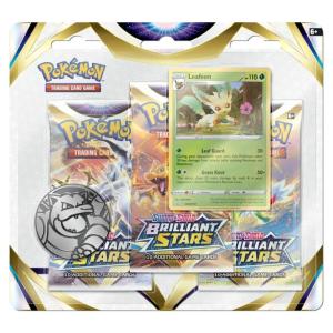 PREVIEW: Pokémon, Sword & Shield 9: Brilliant Stars, Three Pack Blister: Leafeon (Sales will start when we have more info)