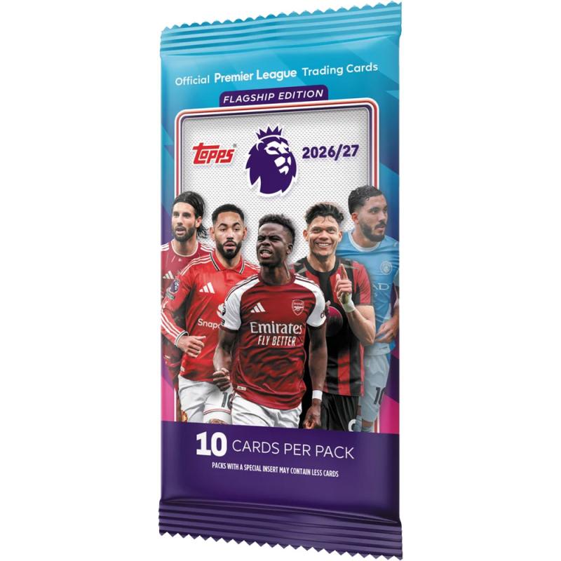 1 Pack 2026-27 Topps Premier League Trading Cards Retail (10 cards)