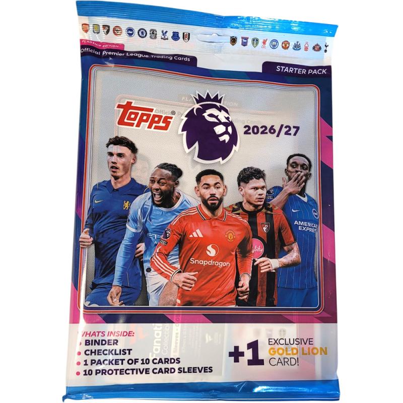 1 Starter Pack 2026-27 Topps Premier League Trading Cards Retail
