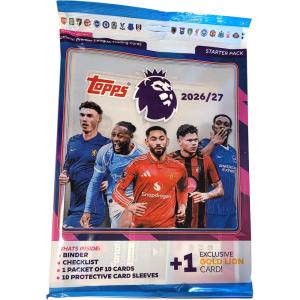 1 Starter Pack 2026-27 Topps Premier League Trading Cards Retail