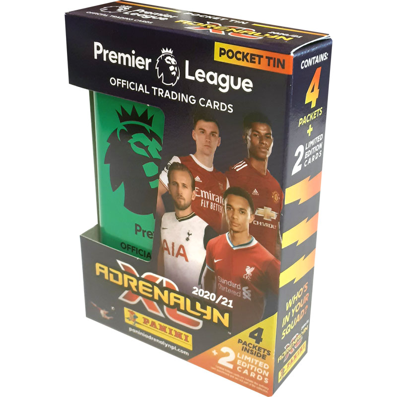 1st Pocket Tin Panini Adrenalyn XL Premier League 2020-21 [Färg på tinen kan variera]